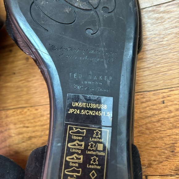 NWOB Ted Baker London Textured Pointed Flat - Picture 4 of 16